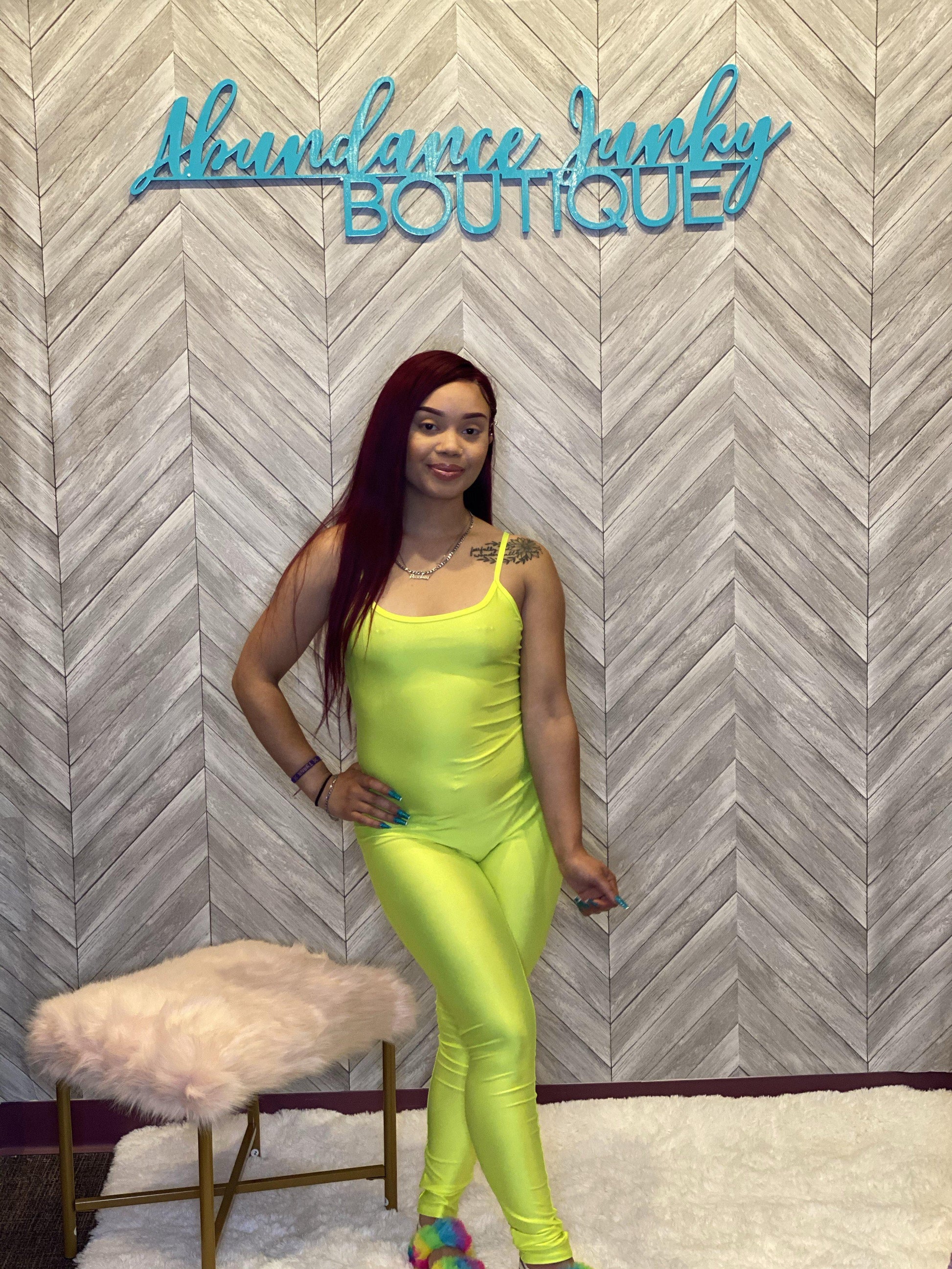 Jumpsuit Neon Lime-Abundance Junky Stylish Clothing Boutique for Women