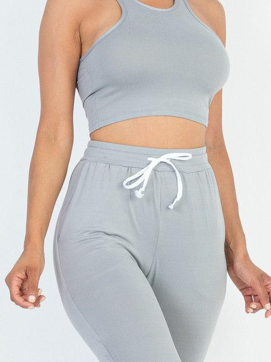 Crop Top & Ruched Pants-Abundance Junky Stylish Clothing Boutique for Women
