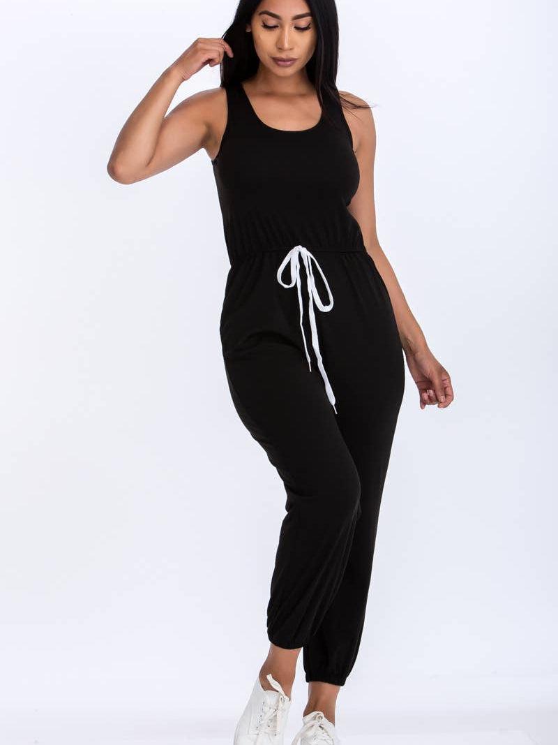 Jogger Jumpsuit Black-Abundance Junky Stylish Clothing Boutique for Women