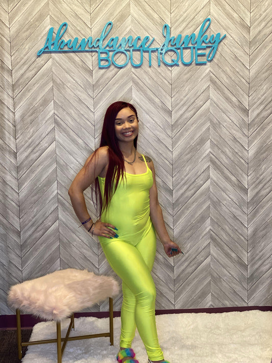 Jumpsuit Neon Lime-Abundance Junky Stylish Clothing Boutique for Women