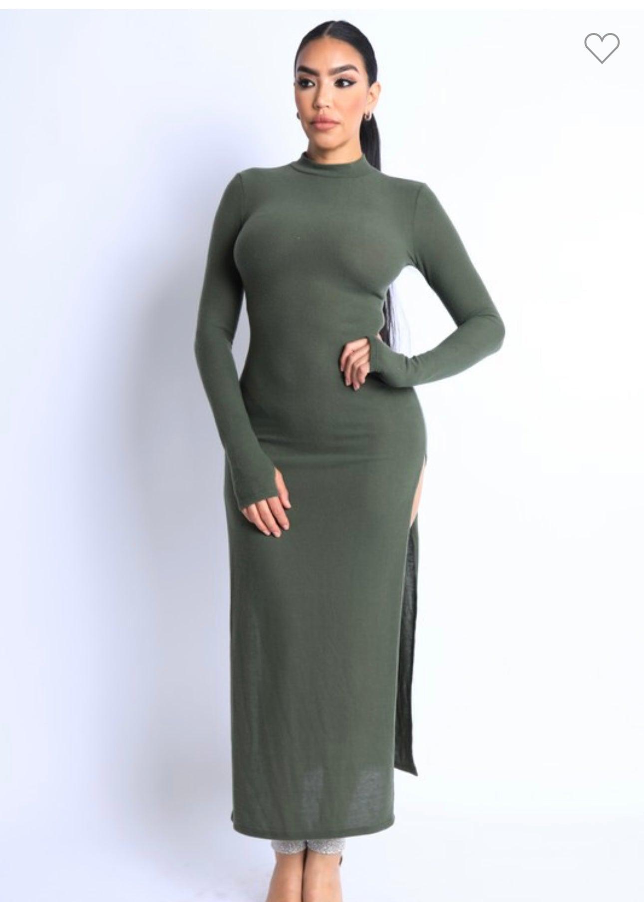 Maxi Dress Olive-Abundance Junky Stylish Clothing Boutique for Women